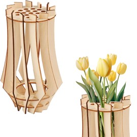 ARTGUTS Wooden vase for Flowers, Creative Vase Puzzle Vase for Flowers, Display Stand for Roses, Cherry Blossoms, Sunflowers, Tulips, Daffodils, Lotus, for Home & Office Decor