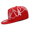 Underground Kulture Troublesome Hat Red and White Adjustable Snapback Baseball