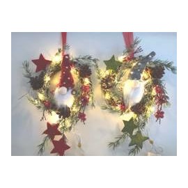 Set of 2 Gnome Wreaths