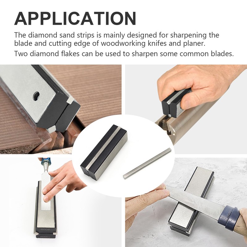 BLSGBUIDING Jointer Planer Blade Sharpening Stone (4-sided, Removable) Coarse, Fine,
