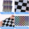 Preboun 6 Pcs Plastic Checkered Table Runner 14 x 108