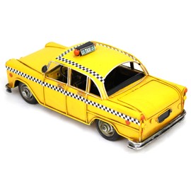 Carousel Home and Gifts Vintage Retro New York City Taxi Yellow Cab Tin Model