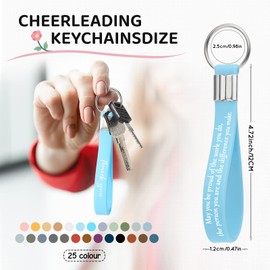 Fumete 100 Pcs Employee Thank You Gift Keychain Appreciation Keyring Holiday Baskets Silicone KeyChain Worker Appreciation Gift for Mom Teacher Nurse Graduate Secretary Volunteer (Classic Color)