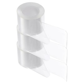 HARFINGTON 3pcs Double Sided Nano Tape 10FT x 2" x 0.04" Multipurpose Removable Clear Mounting Tape Washable Waterproof Picture Hanging Adhesive Strips for Walls Carpets Posters Decor