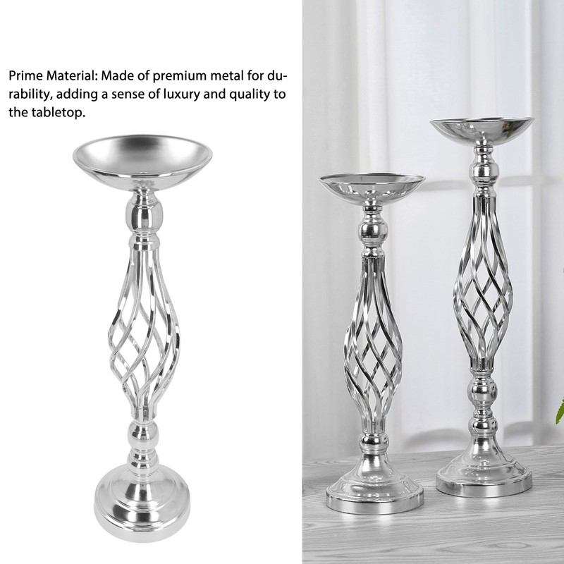 Table Candlestick Ornament Iron Twisted Curb Candle Holder Decorative Ornament