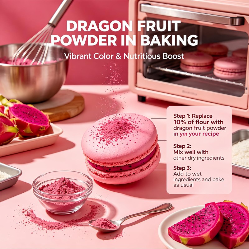 Freeze Dried Dragon Fruit Powder 10oz Natural Coloring Pink Pitaya