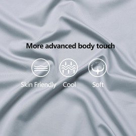 Cotton Pillow Cases King Size Set of 2, 800 Thread Count 100% Egyptian Cotton Sateen Weave Pillowcases, Natural Soft & Breathable Pillow Covers with Envelope Closure (Grey 2Pcs)