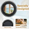 VETROVUE 24 Inch Black Boho Wall Decor Sunburst Mirror -