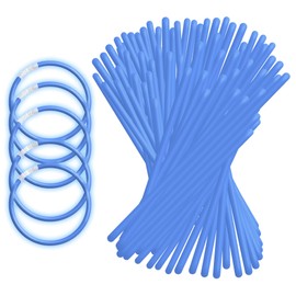 UV Floor - 100 Neon Bracelet Glow Sticks + 100 Connectors - Premium Quality - Luminous Accessories - Neon Light - Party - Costumes, Plastic, No gemstone