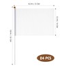 TOYANDONA Pack of 24 White Flag Mini Flags Small White