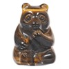 Nupuyai Tiger's Eye Crystal Bear Figurine Decorative Baby Bear Statue