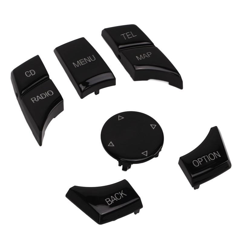6pcs Multimedia Control Button Multifunction Piano Black Plug and Play