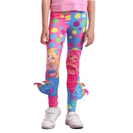Leggings for Girls Soft Comfortable Mermaid Printed Capri Leggings Easter Fun Kids Ankle Length Pants for Kids in 4t to 13 Years