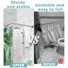 Shower Rod Ceiling Support Bracket 2-Pack – Anti-Sagging 304 Stainless