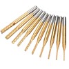 Mesee 10Pcs Titanium Coat Carbide End Milling Engraving Bits, 1/8