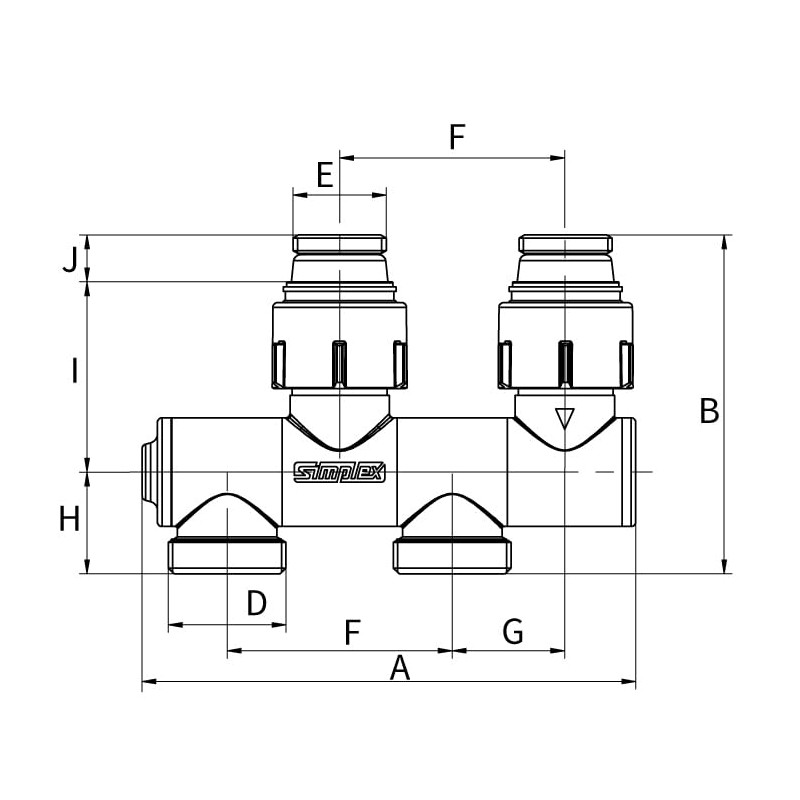 Simplex VARIOCON N-Module for Radiators with Integrated Valves Rp1/2 Inch