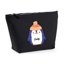Hippowarehouse Perso Penguin Printed Make up Cosmetic wash Bag 18x19x9cm