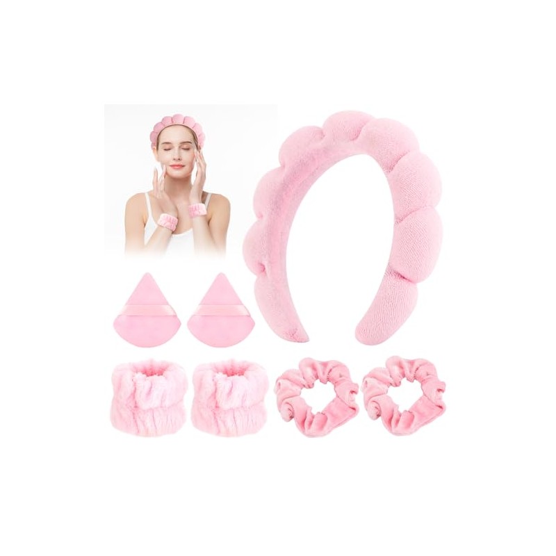 Set TXG en rosa de 7 piezas: diadema nube semiabierta,