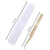 MGER Lash Tweezers for Eyelash Extensions,Diamond Grip 45 Degree Fiber