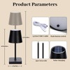Livinlarge Cordless Table Lamps,Rechargeable Outdoor Solar LED Lamp,Portable USB Desk