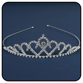 Handcess Light up Sparkly Rhinestone Tiaras and Crowns LED Silver Crystal Princess Crown Headband Birthday Costume Tiara Party Rave Hair Accessories for Women and Girls