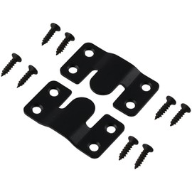 iuniq 6 Pairs Flush Mount Bracket Black Photo Frame Hooks Heavy Duty Stainless Steel Interlock Hanging Buckle Z Clips Headboard Wall Mounting Brackets Picture Hanger Hanging Buckle with Screws