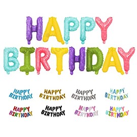 Happy Birthday Balloons, Party Decoration, Balloons, Letter Flag Set, Decoration Decoration, 16 Inches, For Children and Adults (