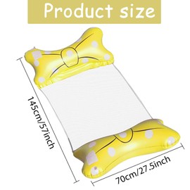 Inflatable Water Hammock, Water Hammock Air Mattress Pool, 4-in-1 Water Hammock Lounge Chair Pool, Pool Inflatable Air Mattress Water Hammock for Adults and Children (Yellow-1)