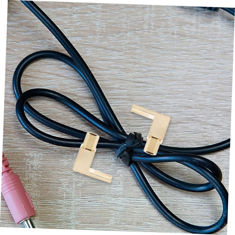 Tofficu Right Angle Banana Plug Clips 4pcs Speaker Connector for