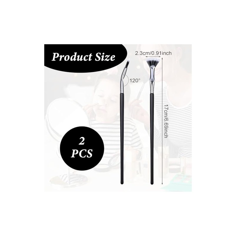 2PCS Folding Angle Scalloped Lash Brush Creates Clump-Free Lashes, New