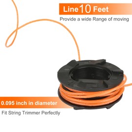 THTEN 99944200907 Trimmer Head for Echo Speed Feed 400 SRM-225 SRM-230 SRM-210 GT225 SRM Model Trimmers Pas210 Pas211 Pas225 Straight Shaft Weed Eater with 0.095" Spool Line and Spring