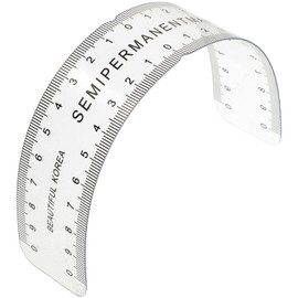 Ciieeo Eyebrow Ruler Stencils Curved Brow Embroidery Stencil Microblading Supplies Shaper Plastic Permanent Positioning Ruler