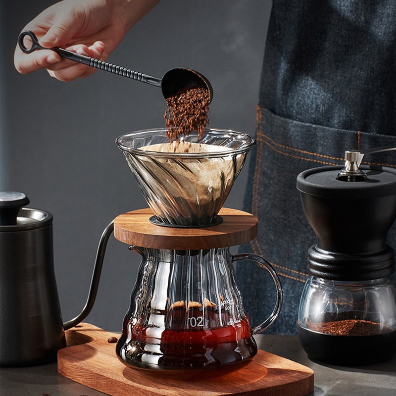 High Borosilicate Glass Hand Flushing Coffee Pot Drip Filtration Coffee