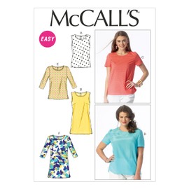 McCall Pattern Company M6927 Misses/Womens Tops and Tunics, Size RR