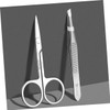 Outanaya 1Set Creative Eyebrow Scissor Tweezer Set Stainless Steel Brow