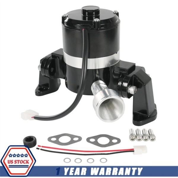 MAKEMOTORGREAT Black Small Block Chevy Electric Water Pump High Flow