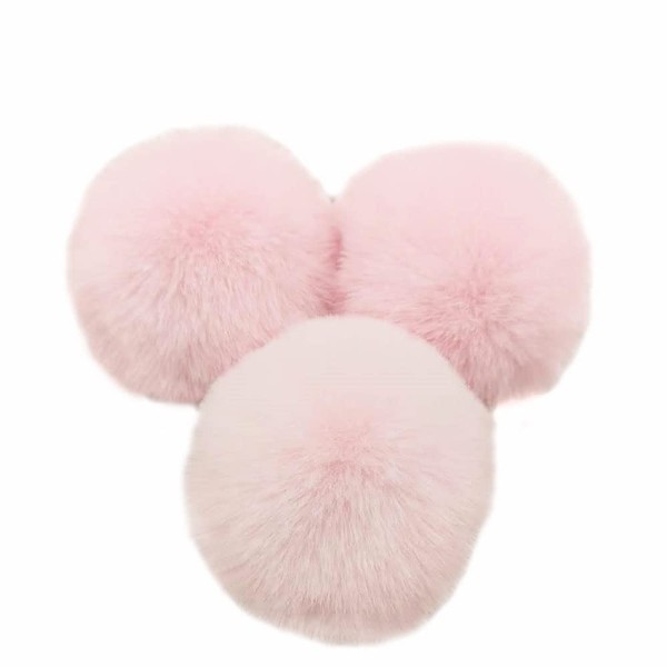 Pack of 10 8 cm Pompoms Faux Fur Rabbit Fur