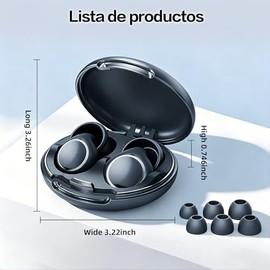 Tapones Auditivos para Dormir, Ear Plugs Lavable y Reutilizable, Tapones Oidos de Silicona con 8 Earplugs y Caja (Azul Oscuro)