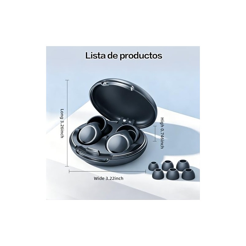 Tapones Auditivos para Dormir, Ear Plugs Lavable y Reutilizable, Tapones