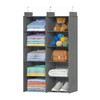 ALLTIDYUP Grey 5-Tier Hanging Closet Storage Organizer - Space-Saving Dual-Row