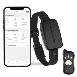 Dr.Trainer T1sPro Bark Collar with Remote, Rechargeable Dog Training Collar with Barking Record, 3 Training Modes with Custom Sound/Vibration/Static, IPX8 Waterproof Safe Barking Collar 2600Ft Range