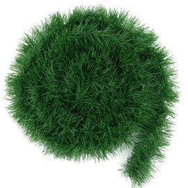 DIYDEC 50 Feet Green Christmas Garland Decoration, Xmas Artificial Vine Soft Greenery Chunky Pine Garlands for Christmas Indoor Outdoor Decorations