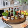 Farmhouse Oak 24" Lazy Susan Turntable Organizer for Cabinet, Round