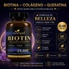 Biotina Colágeno Queratina 60 Cápsulas Fórmula Vegana