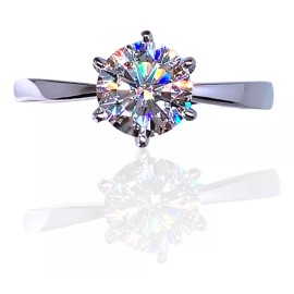 Dtup Anillo De Compromiso Estilo Europeo Mínimalista Solitario