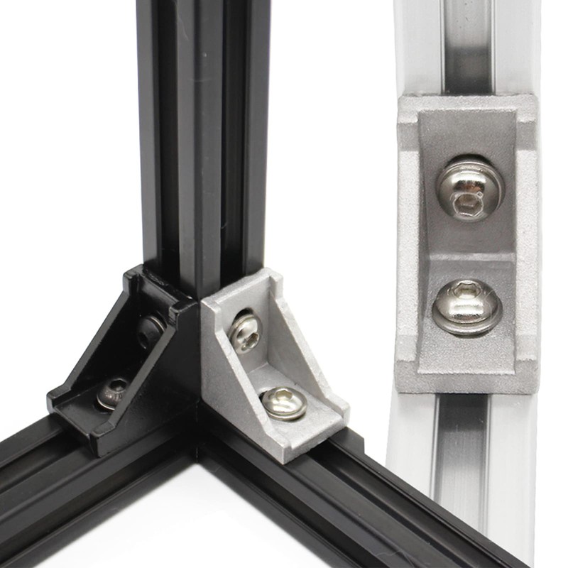 BLCCLOY 20 Sets 10 Series Extrusion Black Brackets 1" x