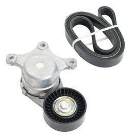 Drive Belt Tensioner Kit, Belt Drive Component Kit, Fits for Ford Edge Explorer Fusion Taurus, for Lincoln MKS MKT MKX MKZ, for Mazda CX-9, for Mercury Sable,07-19, 38485 49450 6PK1140 1060450