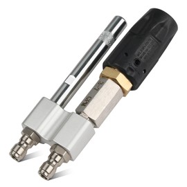 DZQPPC M5 Twist Nozzle for Pressure Washer Adjustable Long Range Shooter Tip 3-7 GPM 2-in-1 Soft Wash Twist Nozzle with 0 to 60°Spray Mode and 1/4 "Quick Connection