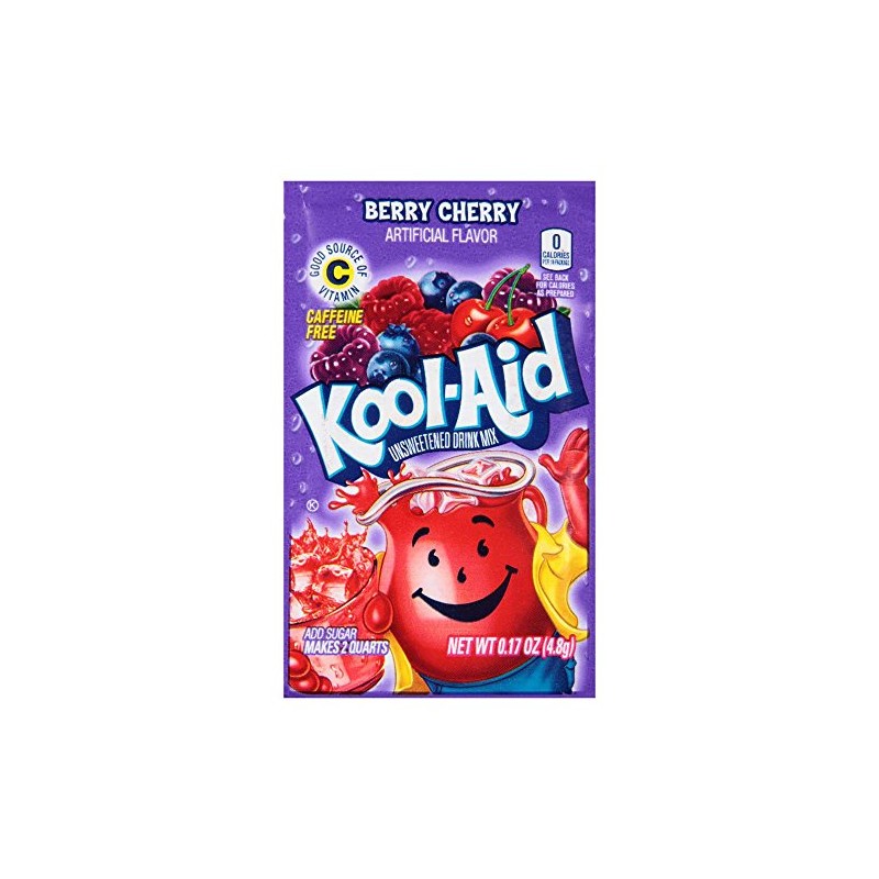 Kool-Aid Flavored Drink Mix, Berry Cherry (0.17 Ounce Packets, Pack