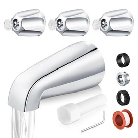 Bathtub Faucet and Shower Knobs Replacement,Easy to Install Tub Spout Set for 1/2" Copper Pipe,1/2" IPS and 3/4" IPS with Install Tool